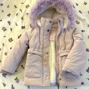 Lilac Hooded Puffer Jacket